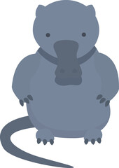 Animal desman icon cartoon vector. Mole nature big. Zoology natural