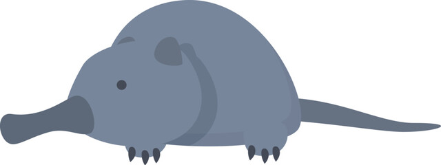 Exotic desman icon cartoon vector. Shrew mammal. Happy old card