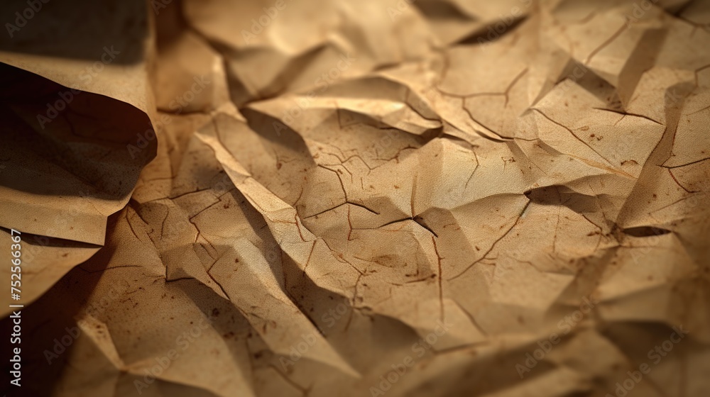 Poster detailed view of a piece of brown paper, suitable for various design projects
