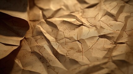 Detailed view of a piece of brown paper, suitable for various design projects