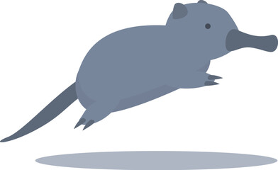 Nature desman icon cartoon vector. Food animal jump. Zoology natural picture