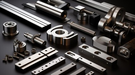 Various metal components for industrial use. Perfect for engineering projects