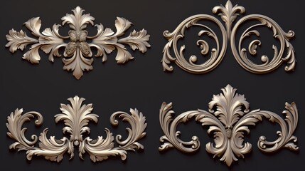 Intricate designs on dark backdrop, perfect for elegant projects