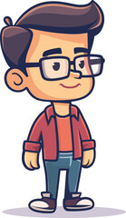 Scientist Man Experimenting with Vector Formulas