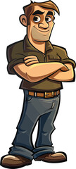 Explorer Man Charting New Territories in Vector Art