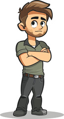 Cowboy Man Brandin the Cattle in Vector Graphics