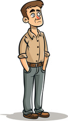 Gambler Man Winnin Big at Poker in Vector Form