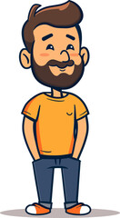 Prospector Man Pan in Hand in Vector Form