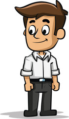 Banker Man Countin the Bills in Vector Art