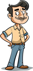 Gambler Man Winnin Big in the Casino in Vector Art