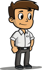 Cowboy Man Ridin the Lone Trail in Vector Graphics