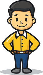 Cowboy Man Wranglin the Wild Mustangs in Vector Illustration