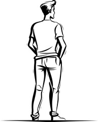 Sheriff Man Keepin the Peace in Vector Form