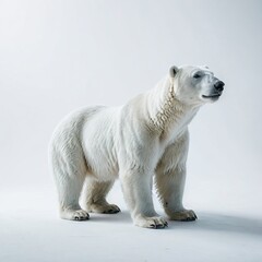 white polar bear on white
