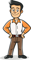 Gambler Man Winnin Big in the Casino in Vector Form