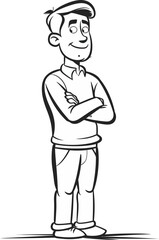 Cowboy Man Roundin up the Posse in Vector Illustration