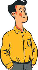 Prospector Man Diggin for Nuggets in Vector Graphics