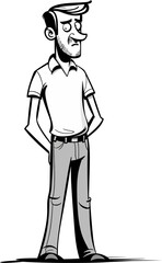 Outlaw Man Holdin Up the Stagecoach in Vector Graphics