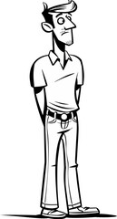 Prospector Man Pannin for Gold in Vector Illustration