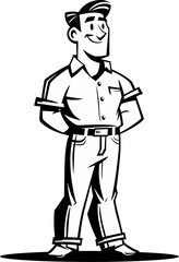 Gambler Man Holdin Up the Saloon in Vector Illustration
