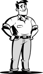 Prospector Man Breakin Ground in Vector Graphics