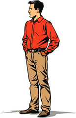 Gambler Man Winnin Big in the Casino in Vector Form