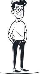 Banker Man Bankin on the Future in Vector Graphics