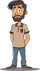 Pioneer Man Buildin the Sod House in Vector Form