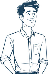 Prospector Man Findin the Nugget in Vector Form