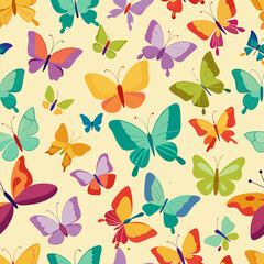 seamless pattern wallpaper with butterflies 