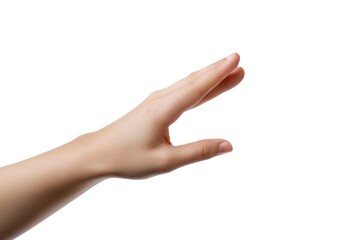 A person's hand holding something in the air. Suitable for various concepts and ideas