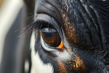 Holstein Cow eye aged 5 in close up