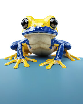 cute tree frog isolated on white background