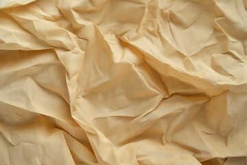 Old crumpled light brown paper with vintage grunge surface and craft parchment cardboard structure Nubuck textile s velvety matte texture