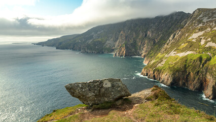 Beautiful scenery with Slieve League cliffs in Donegal Ireland 