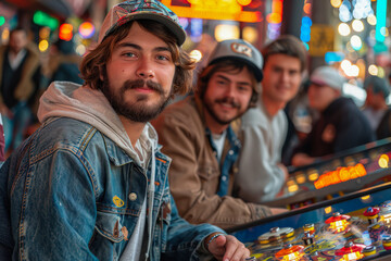 Group of people in a bar