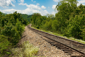 Obraz premium Great Smoky Mountain Railroad near Bryson city NC