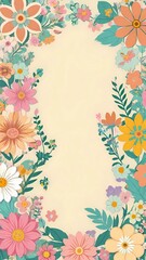 background with floral pattern