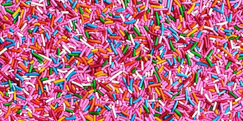 Colorful confetti, sprinkles, baking ingredients, cream, background, wallpaper.