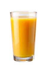 Fototapete Rund glass of orange juice and orange,  isolated white background © Fernando Sanso