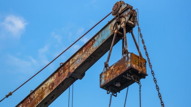 A crane used for lifting heavy loads