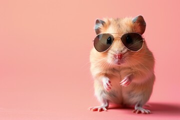 Sunglasses Savvy: Chic Hamster, AI Generative
