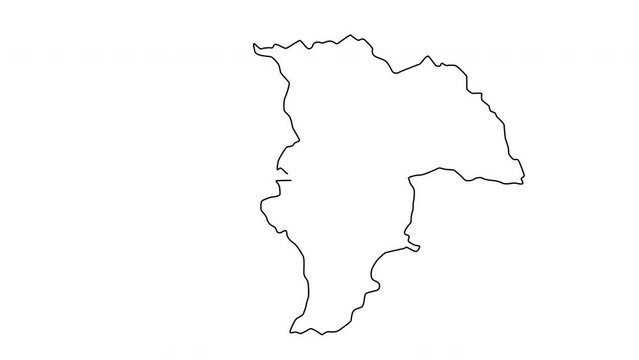 animated sketch of the map of Mazari Sharif in afghanistan