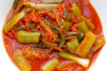 Kimchi korea food, cucumber kimchi
