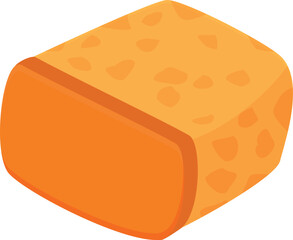 Dry bread croutons icon cartoon vector. Salt stick. Cheese cubes toasted