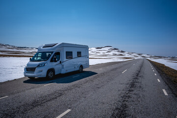 Wohnmobil Fatmomakke am Vildmarksvägen in Norwegen