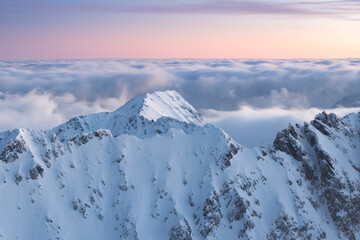 Sunrise over the High Tatras