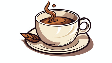 Cartoon doodle coffee cup freehand draw cartoon vector