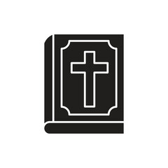 Obraz premium Holy bibble with cross icon design, isolated on white background, vector illustration