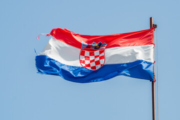 Croatian flag waving - 752586142